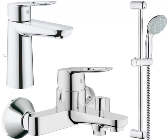 Комплект змішувачів 3 в 1 Grohe BauLoop, хром (UA123215M0)
