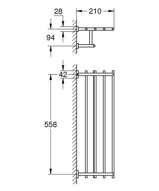 Полиця для рушників Grohe Essentials Cube (40512001)