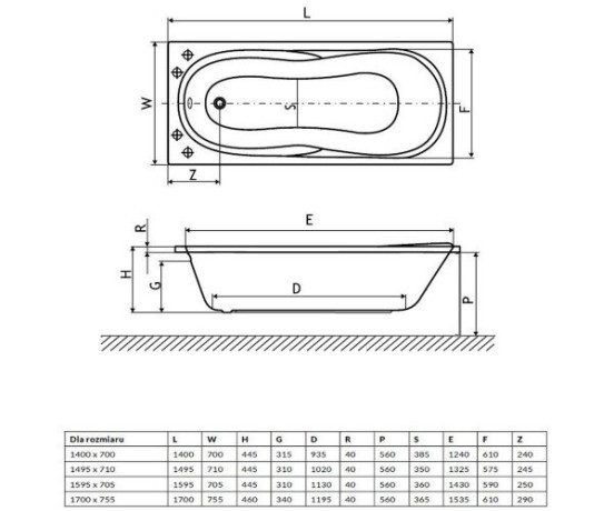 Ванна акрилова Excellent Sekvana, 150x71 (WAEX.SEK15WH)