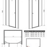 Душові двері Radaway Eos II DWJS 140L, ліві (3799456-01L)