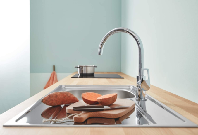 Смеситель для кухни Grohe BauLoop, однорычажный, хром (31368001)