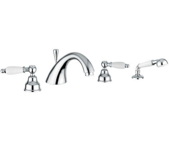 Смеситель для ванны Emmevi Deco Ceramica, двухвентильный, золото (OR121120)