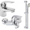 Комплект змішувачів 3 в 1 Grohe Euroeco, хром (123226S)