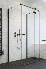 Душова кабіна Radaway Essenza New Black KDJ+S, права, 110x110 (385023-54-01R)