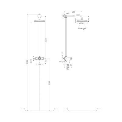 Душова система Axor Montreux Showerpipe (16570000)