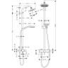 Душова система Hansgrohe Croma 100 Showerpipe (27154000)