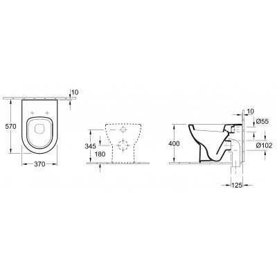 Унітаз підлоговий Villeroy&Boch Subway (660710R2)