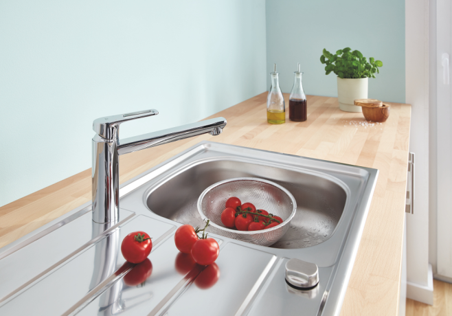 Смеситель для кухни Grohe BauLoop, однорычажный, хром (31706000)