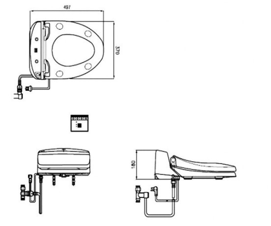 Сидіння для унітазу Toto Washlet (TCF490AV66)