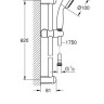 Комплект змішувачів 3 в 1 Grohe Euroeco, хром (123232)