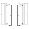 Душові двері Radaway Fuenta New DWJ 100L, ліві (384014-01-01L)