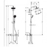 Душова система Hansgrohe Croma 160 Showerpipe (27135000)