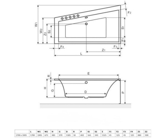 Ванна акрилова Excellent Sfera Slim, ліва, 170x100 (WAEX.SFL17WHS)