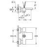Смеситель для ванны Grohe Eurocube, джойстик, хром (23666000)
