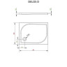 Душовий піддон Radaway Delos D, 80x75 (4D87545-03)
