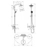 Душевая система Hansgrohe Croma 220 Showerpipe (27222000)