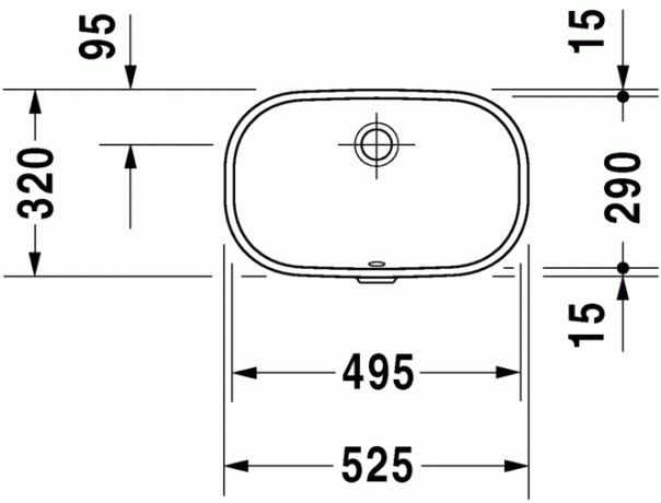 Умивальник врізний Duravit D-Code, 53 (338490000)