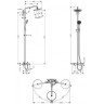 Душова система Hansgrohe Croma 220 Showerpipe (27223000)