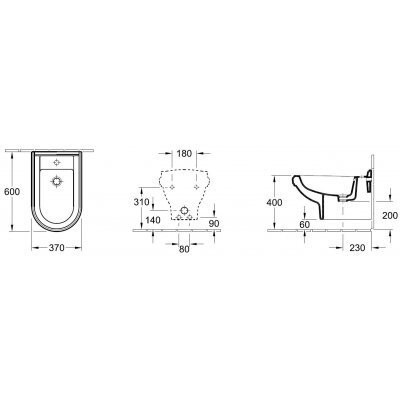 Біде підвісне Villeroy&Boch Hommage (7441B0R1)
