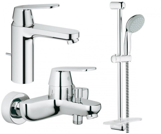 Комплект змішувачів 3 в 1 Grohe Eurosmart Cosmopolitan, хром (UA126112M0)