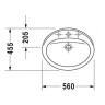 Умивальник врізний Duravit Duraplus, 60 (472560000)