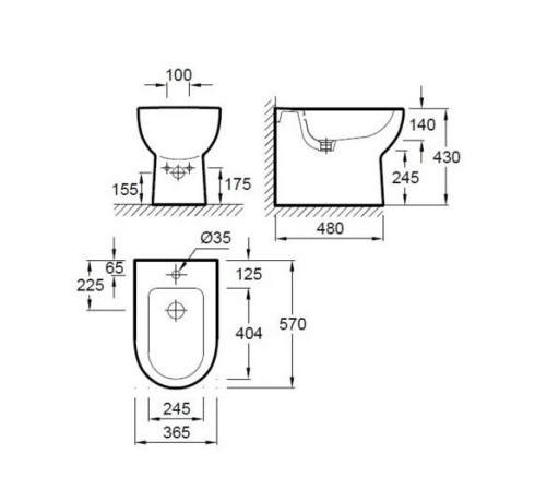 Біде підлогове Jacob Delafon Odeon Up (Е 4738-00)