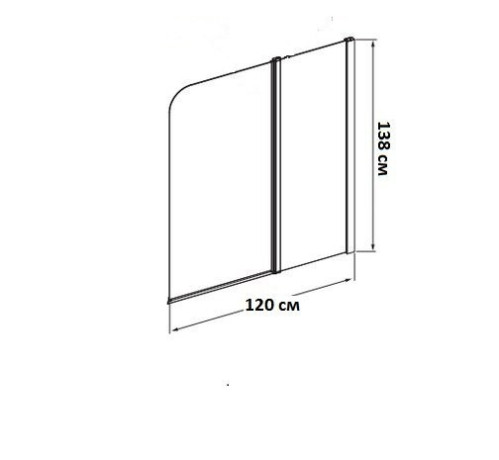 Шторка для ванни Eger W, 138x120 (599-121W)