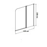 Шторка для ванни Eger, 138x120 (599-121CH)