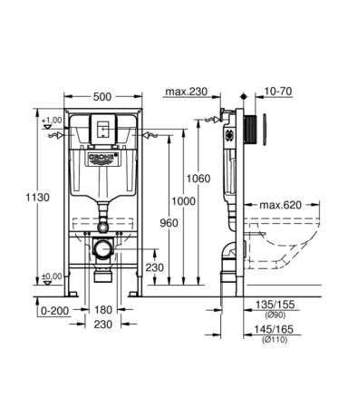 Інсталяція для унітазу Grohe Rapid SL (38827000)