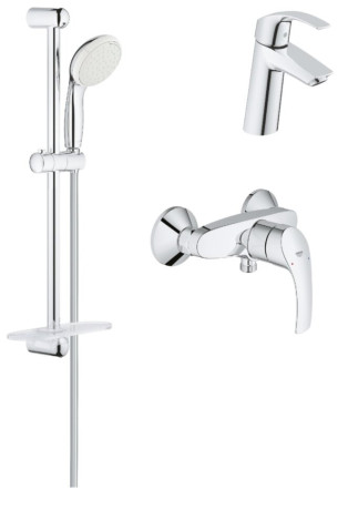 Комплект змішувачів 3 в 1 Grohe Eurosmart, хром (UA123244M0)