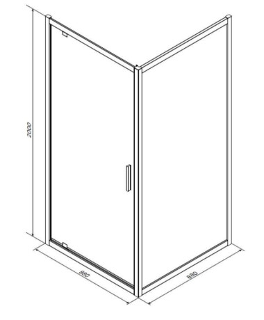 Душевая кабина AM.PM Like Square, 90x90 (W80G-303-090MT)