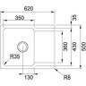 Кухонна мийка гранітна Franke OID 611, 62x50, сахара (114.0498.009)