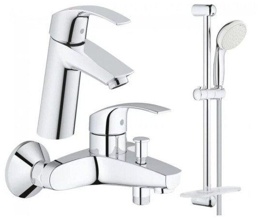 Комплект смесителей 3 в 1 Grohe Eurosmart, хром (UA123246M0)
