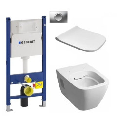 Комплект: Унітаз Kolo Modo + Інсталяція Geberit Duofix + Клавіша Delta 11 + Кришка Slim (L33120000+458.126.00.1+115.120.46.1+L30115000)