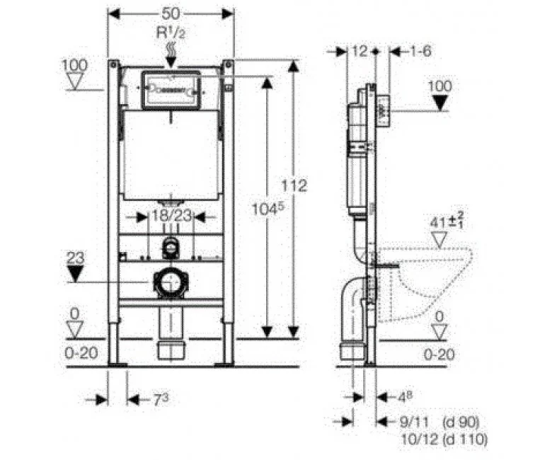 Комплект: Унитаз Kolo Modo + Инсталляция Geberit Duofix + Клавиша Delta 11 + Крышка Slim (L33120000+458.126.00.1+115.120.46.1+L30115000)