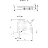 Душовий піддон Radaway Rodos A, 90x90 (4P99155-03)