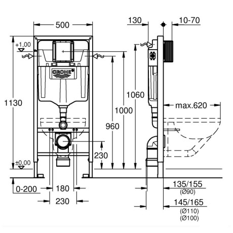 Інсталяція для унітазу Grohe Rapid SL (39501000)