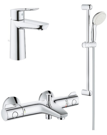 Комплект змішувачів 3 в 1 Grohe Grohtherm 800, хром (UA34550TM0)