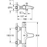 Комплект змішувачів 3 в 1 Grohe Grohtherm 800, хром (UA34550TM0)