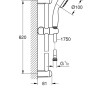 Комплект змішувачів 3 в 1 Grohe Grohtherm 800, хром (UA34550TM0)