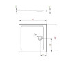 Душовий піддон Radaway Doros C, 90x90 (SDRC9090-01)