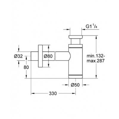 Сифон для умивальника Grohe Bottle (28912000)