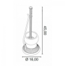 Йоршик для туалету All.Pe Opal (OP120-BR)