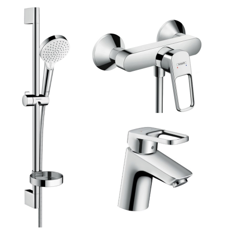 Комплект змішувачів 3 в 1 Hansgrohe Logis Loop, хром (1052019)