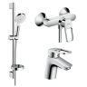Комплект змішувачів 3 в 1 Hansgrohe Logis Loop, хром (1052019)