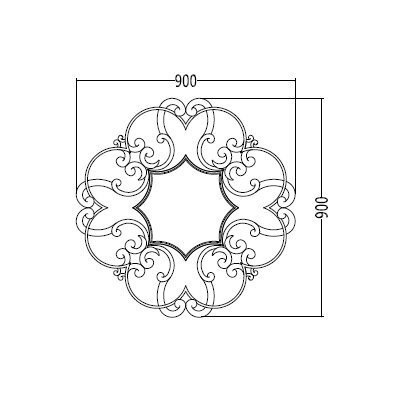 Дзеркало у ванну Devon&Devon Amelie Black, 90x90 (SRBLAMELIE)