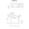 Душовий піддон Radaway Samos A, 80x80 (4S88300-03)