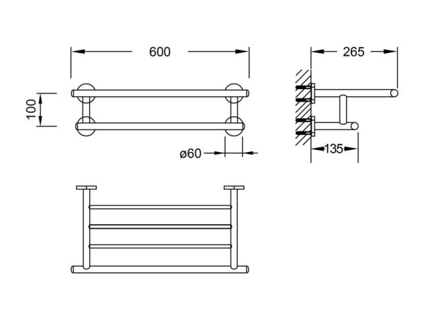 Полочка для полотенец Steinberg Serie 650 (650 2750)