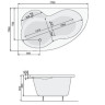 Ванна акрилова Pool Spa Mistral, ліва, 170x105 (PWA3X10ZN000000)