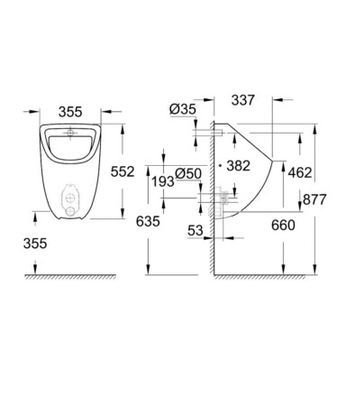 Пісуар Grohe Bau Ceramic (39438000)